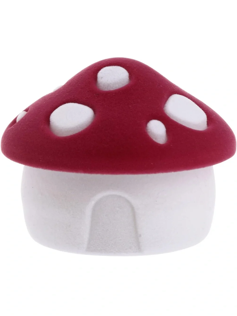 Mushroom Jewelry Gift Box Velvet Ring Holder Compact Storage Case for Jewelry